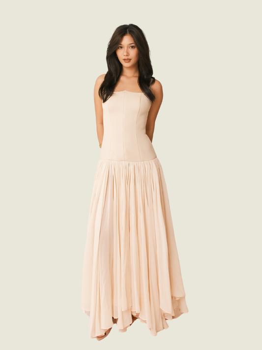DoubleWoot Beige Midi Dress