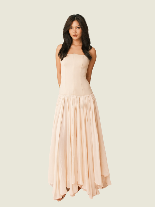 DoubleWoot Beige Midi Dress