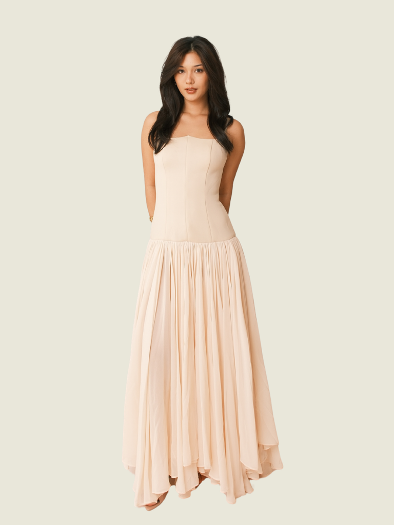 DoubleWoot Beige Midi Dress