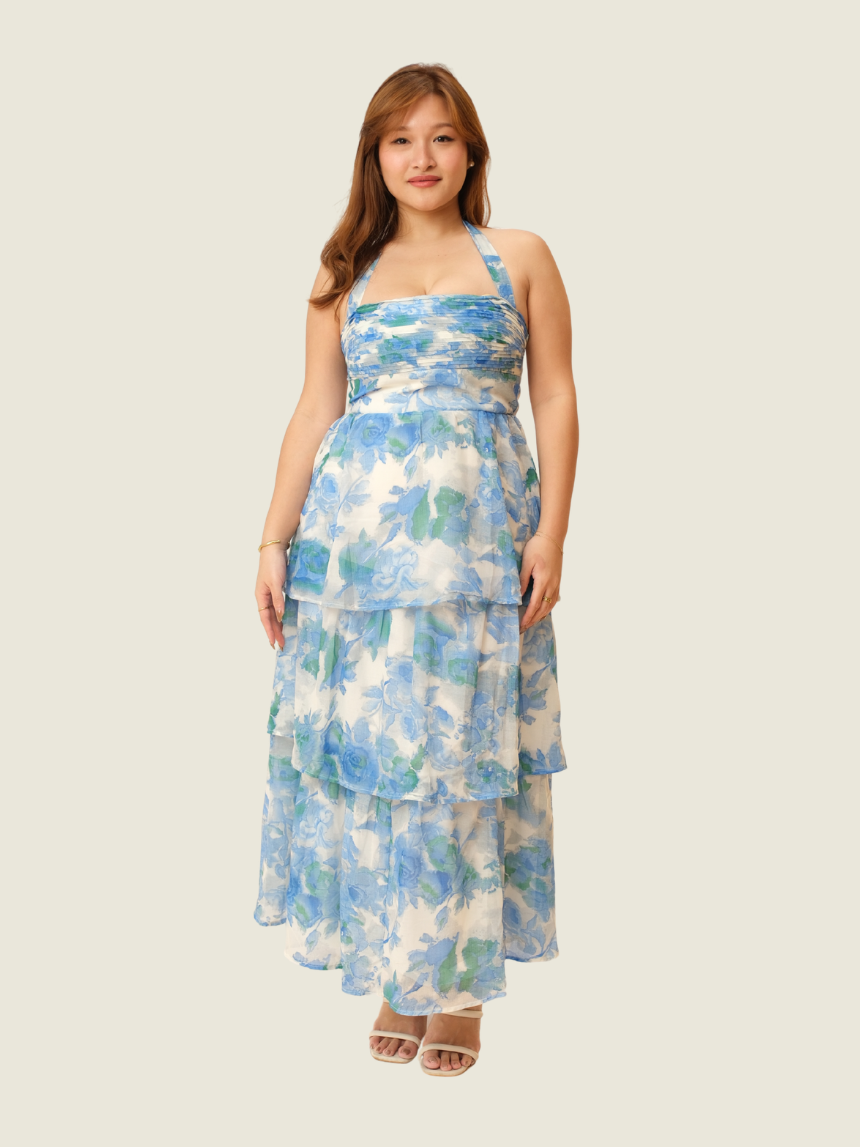 Here Comes the Sun Layered Floral Maxi Dress