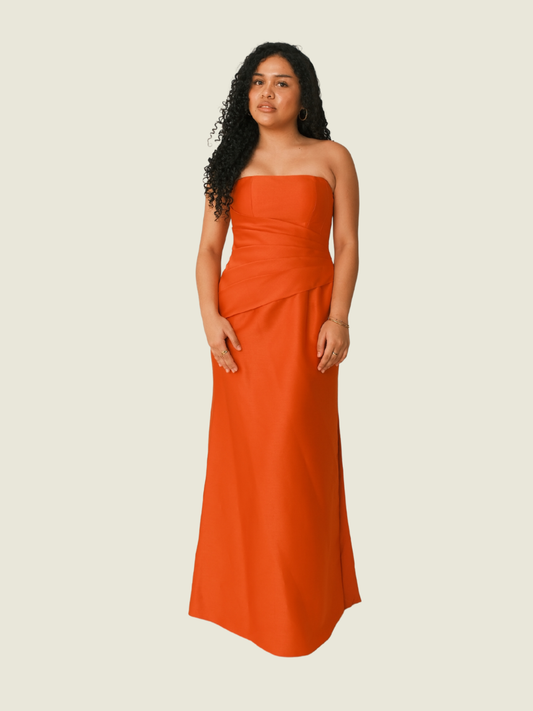 Orange Mel Orlina Bespoke - Strapless Gown