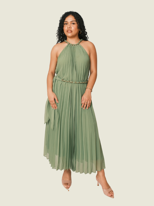 ZIMMERMAN Green Midi Dress