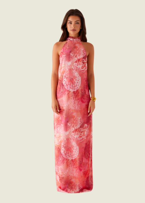 Peppermayo California Maxi Dress Flamingo