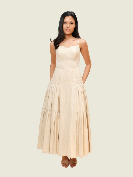 2 piece Filipiniana set in Soft Pink