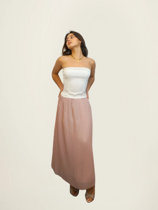 Vania Romoff Pink Pleated Skirt