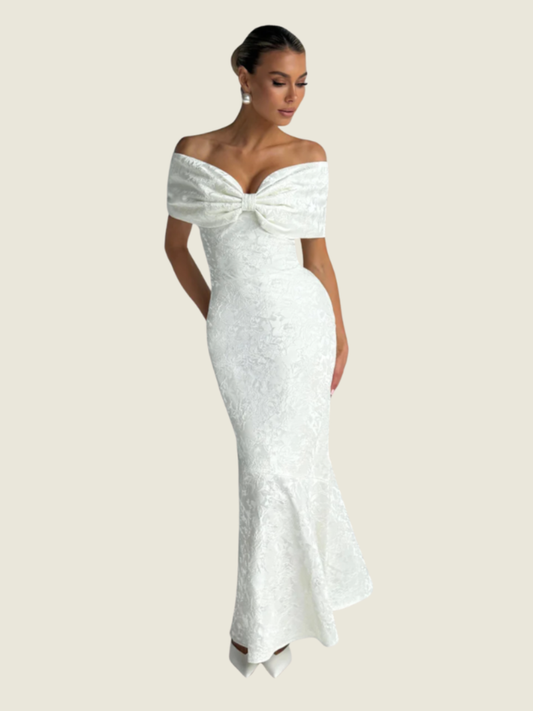 BABYBOO Ivory Emberly Maxi Dress