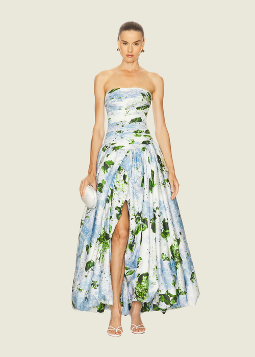 Aje Behold Maxi Dress - Blue and Green