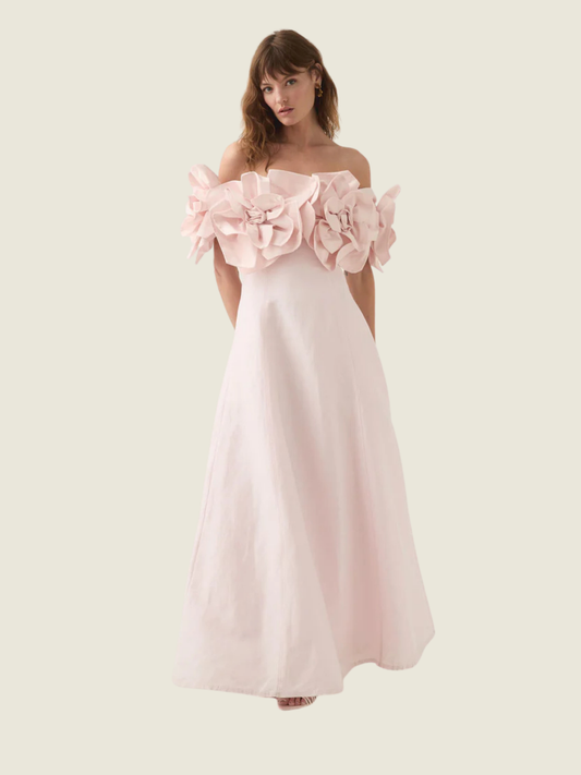 Aje Etta Midi Dress in Pink