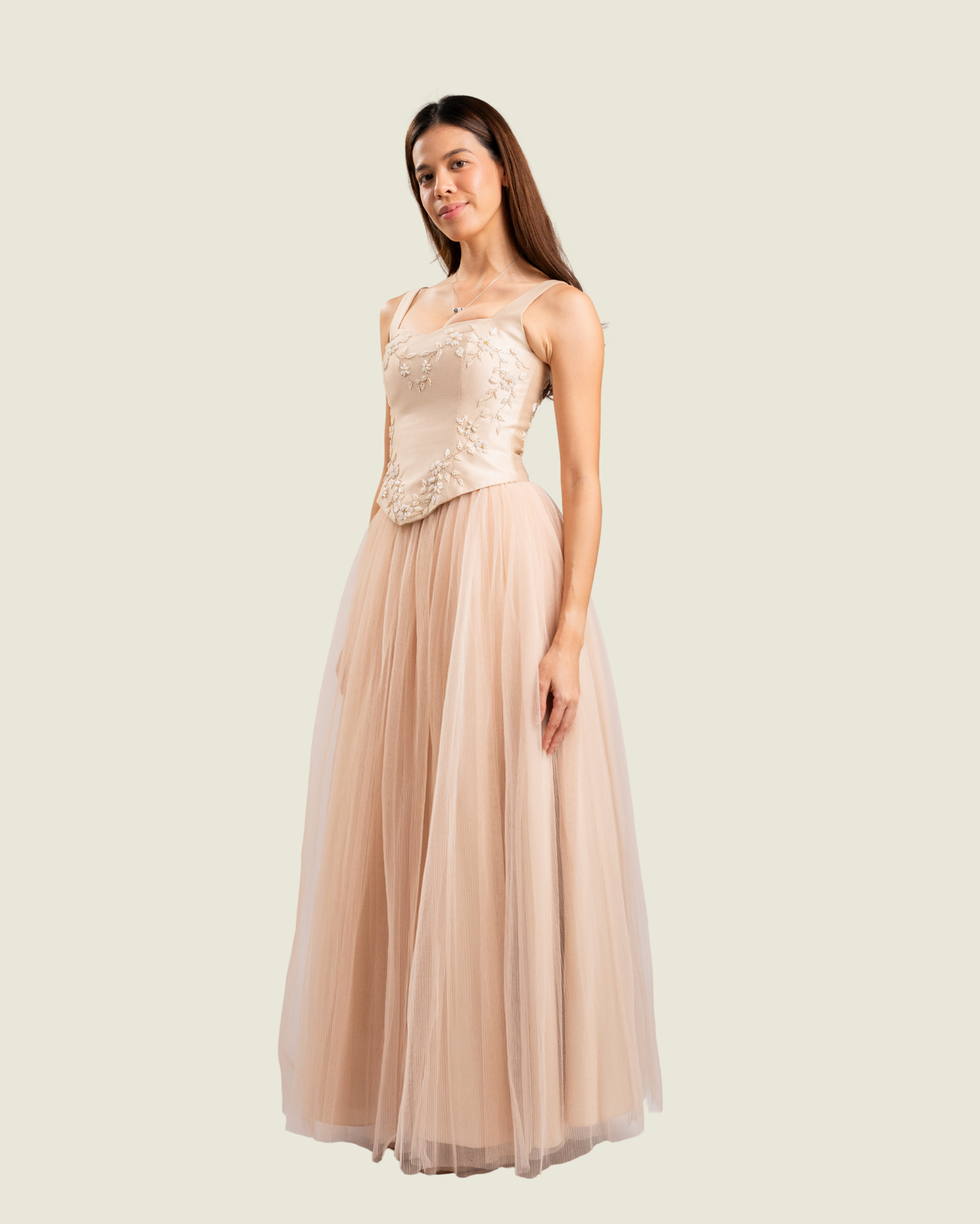Anne Wong Custom Baby Pink Corset Ball Gown
