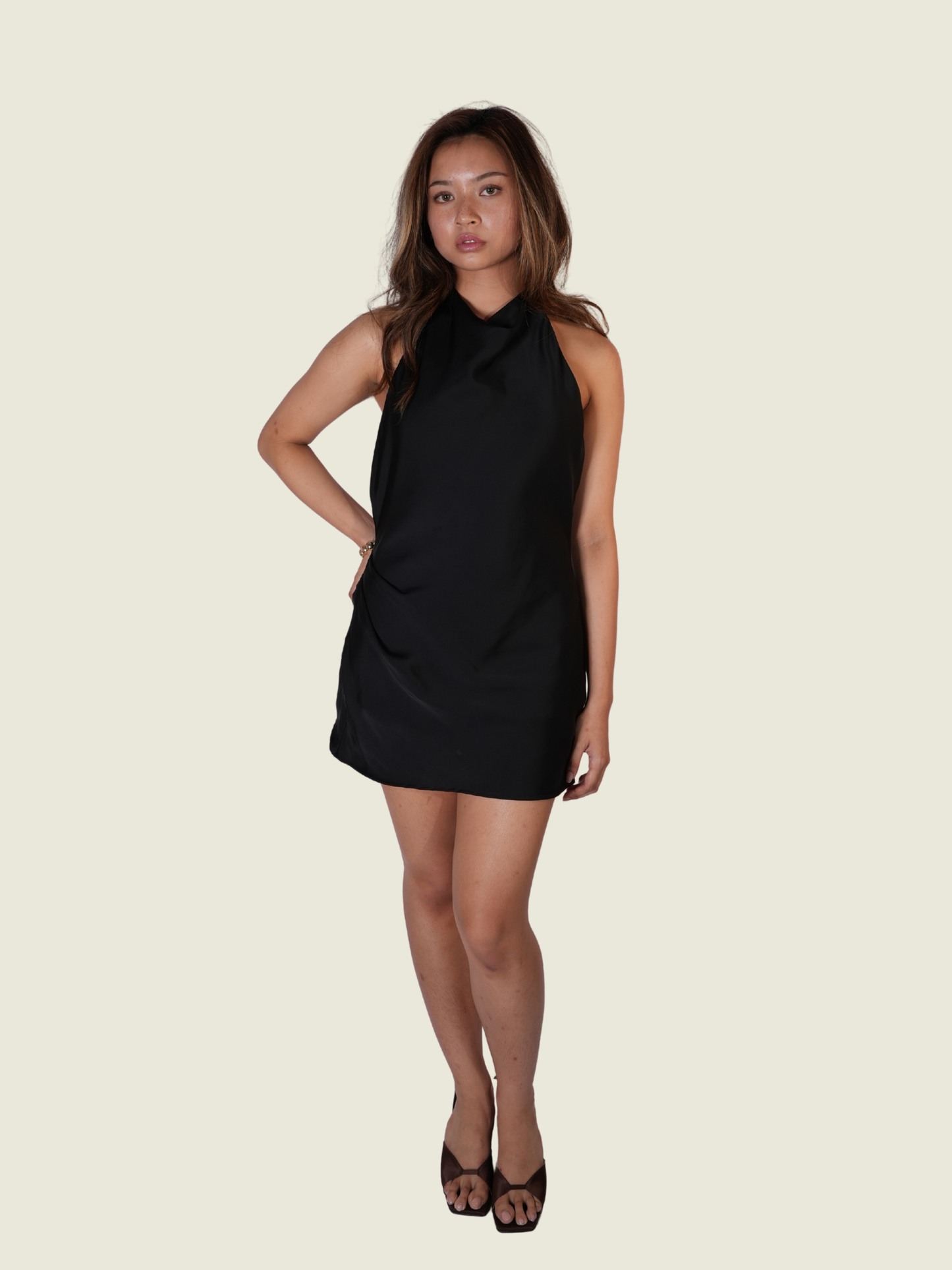 Aritzia Black Cowl Mini in (M)