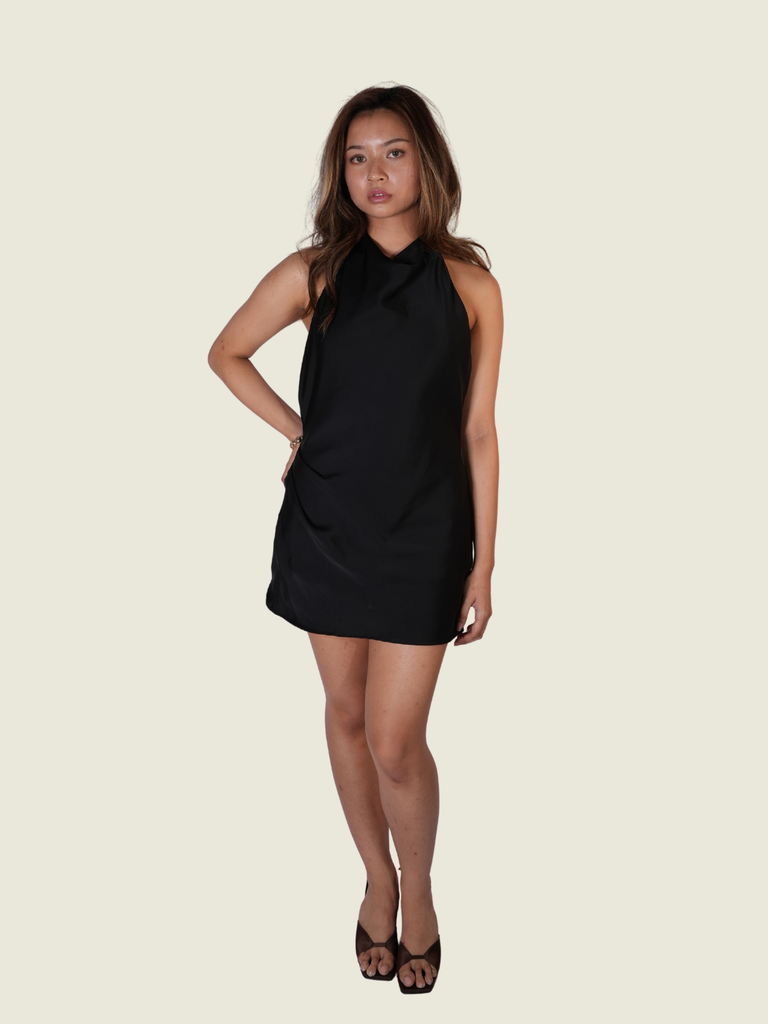 Aritzia Black Cowl Mini in (M)