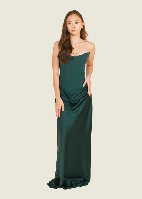 BABYBOO Maggie Maxi Dress in Emerald Green (S)