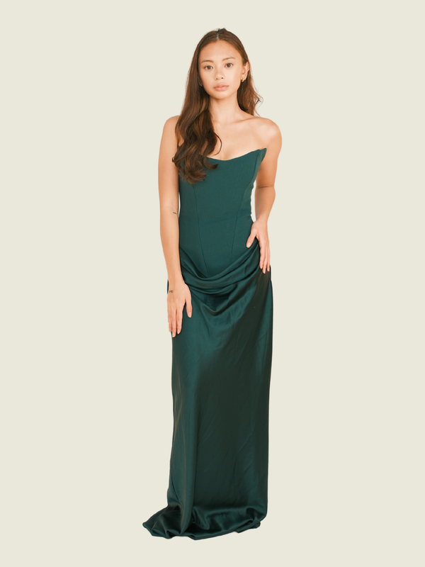 BABYBOO Maggie Maxi Dress in Emerald Green (S)