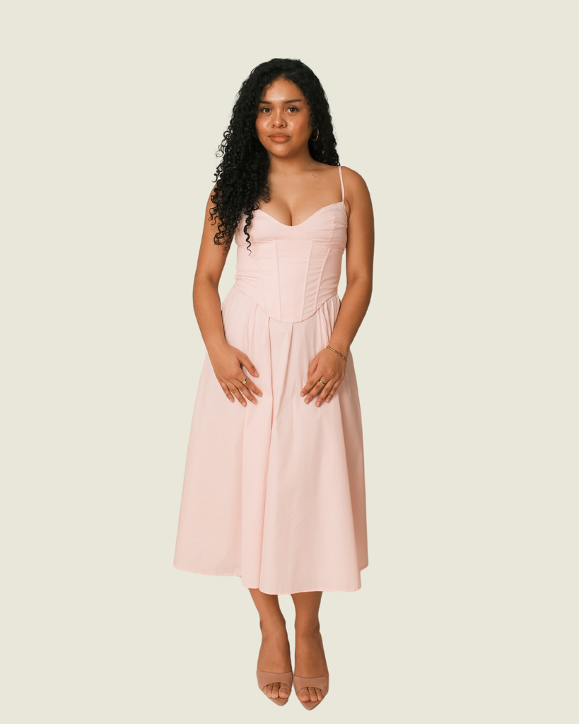 BABYBOO Mariella Midi Dress in Pink