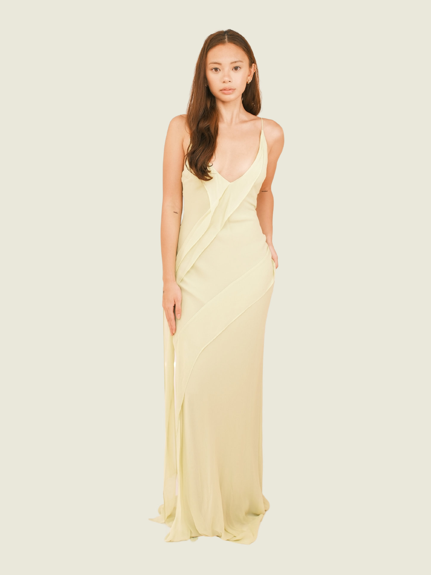 Bec + Bridge Asymmetrical Maxi Dress in Wasabi
