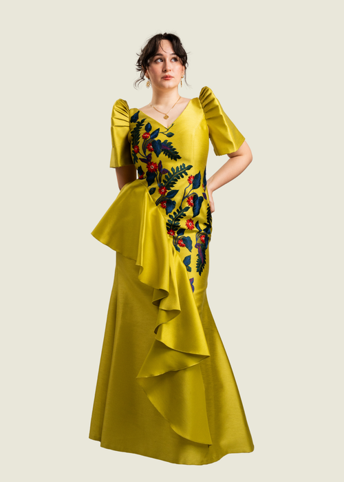 Custom Yellow Filipiniana