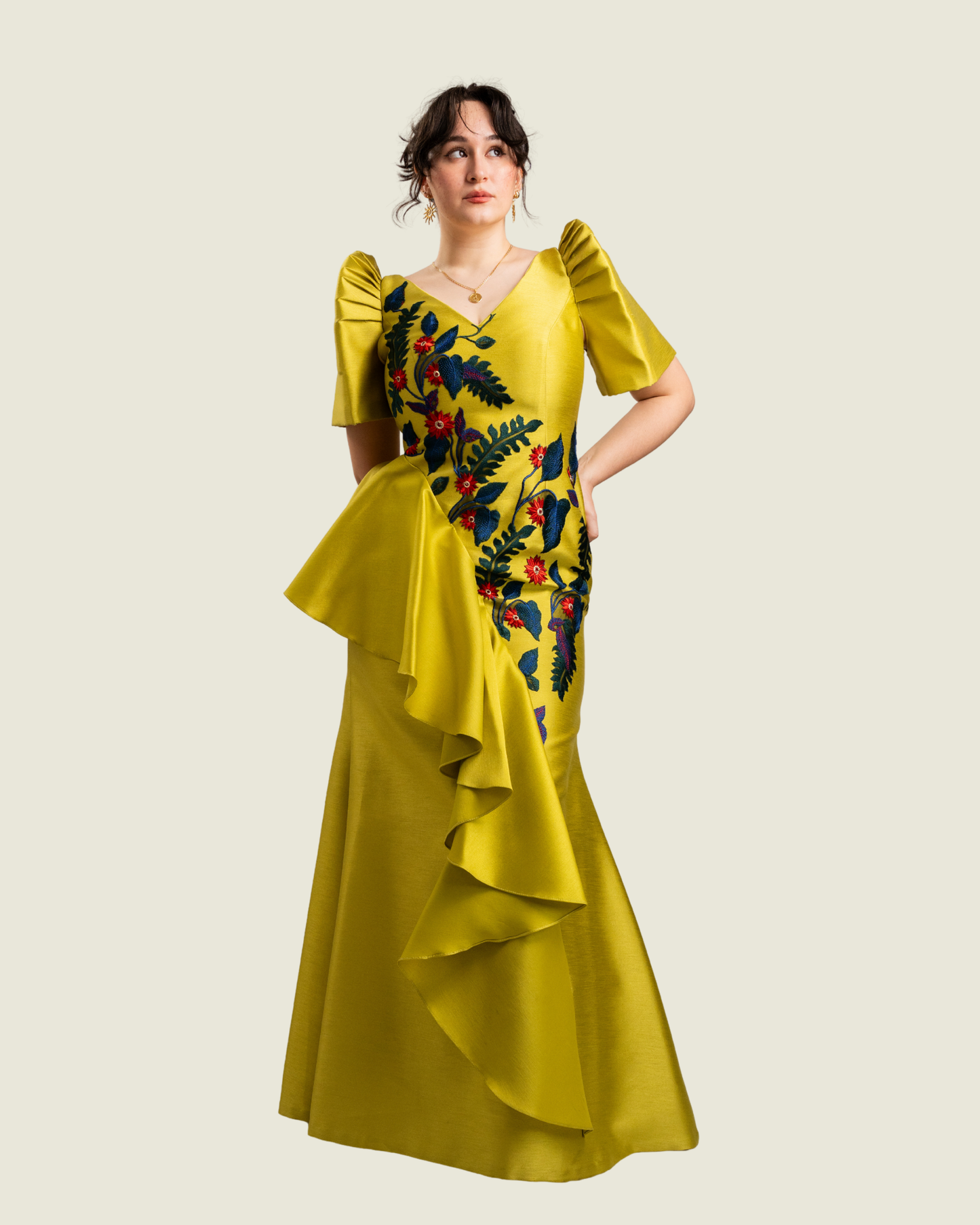 Custom Yellow Filipiniana