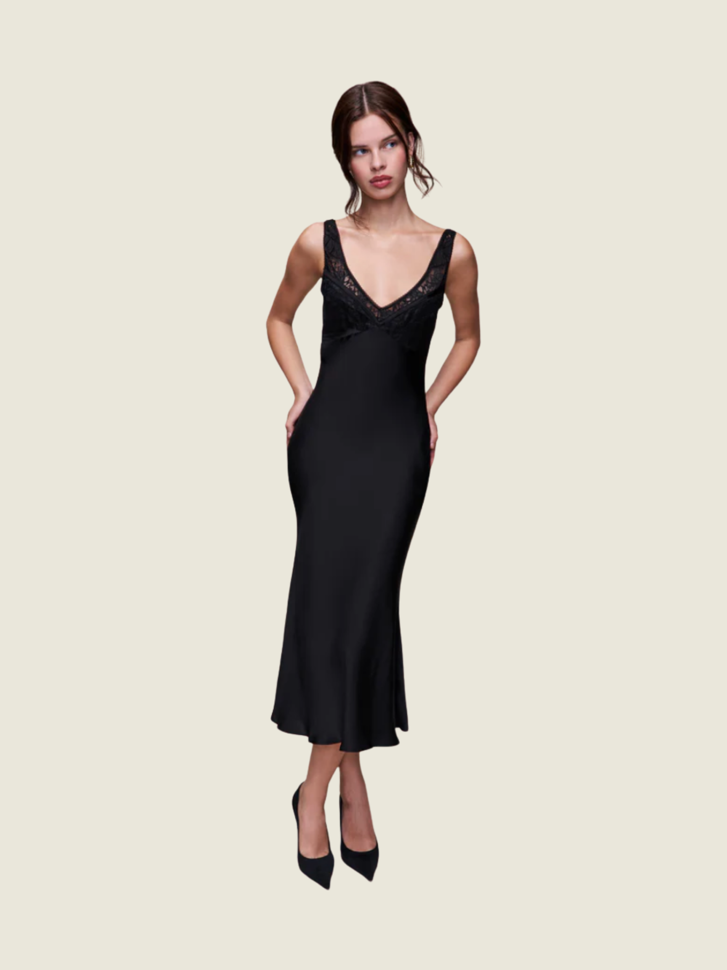Danielle Guizio Scosi Black Slip Dress