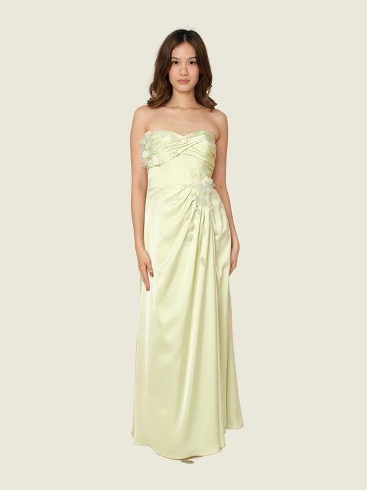Debbie Co Green Floral Dress