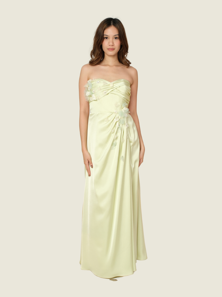 Debbie Co Green Floral Dress