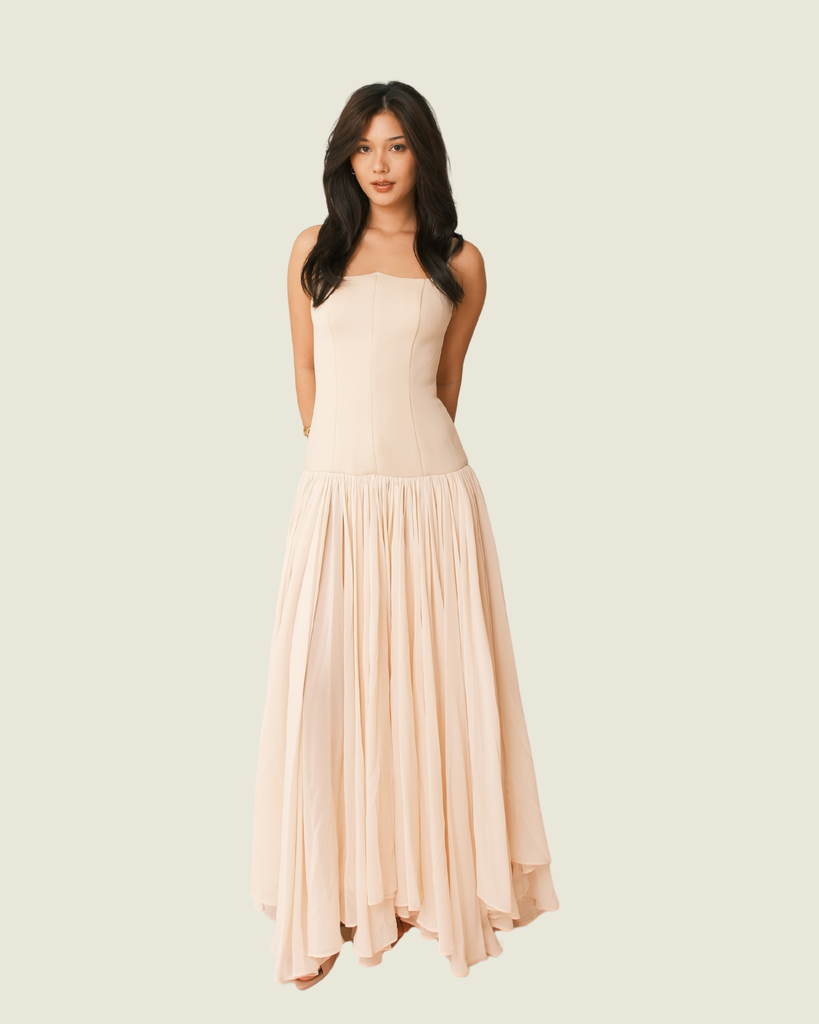 DoubleWoot Beige Midi Dress