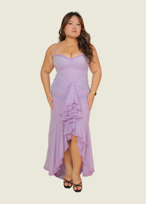 House of CB Mesh High Low Dress
