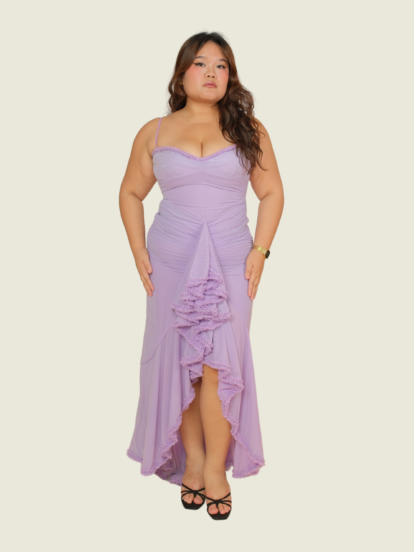 House of CB Mesh High Low Dress