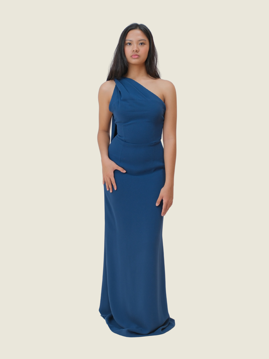 Jill lao Gown in Teal Blue