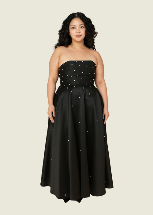 Julio Galerie 2-Way Filipiniana Dress in Black