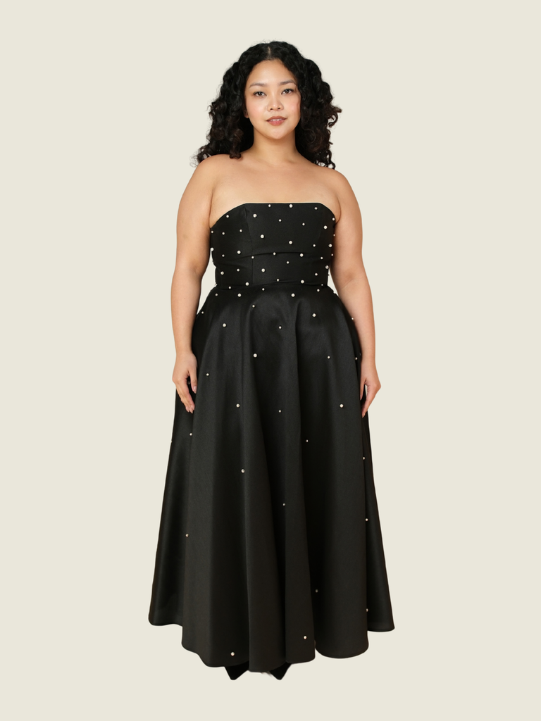 Julio Galerie 2-Way Filipiniana Dress in Black