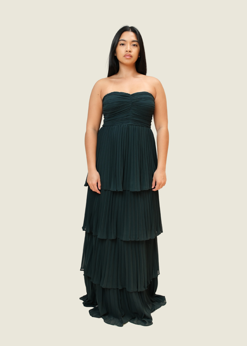 Lulus Pleated Tiered Tube dress