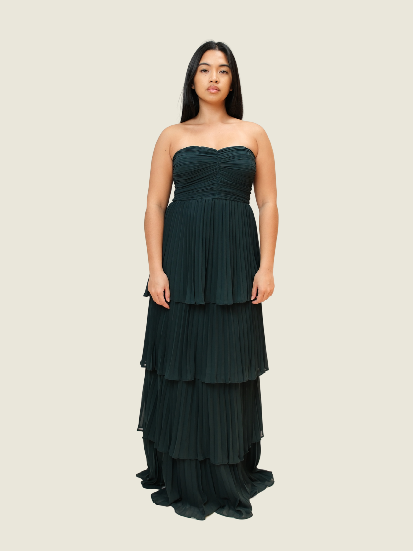 Lulus Pleated Tiered Tube dress