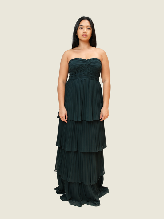 Lulus Pleated Tiered Tube dress