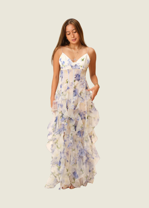 Menti Iris Flower Maxi dress