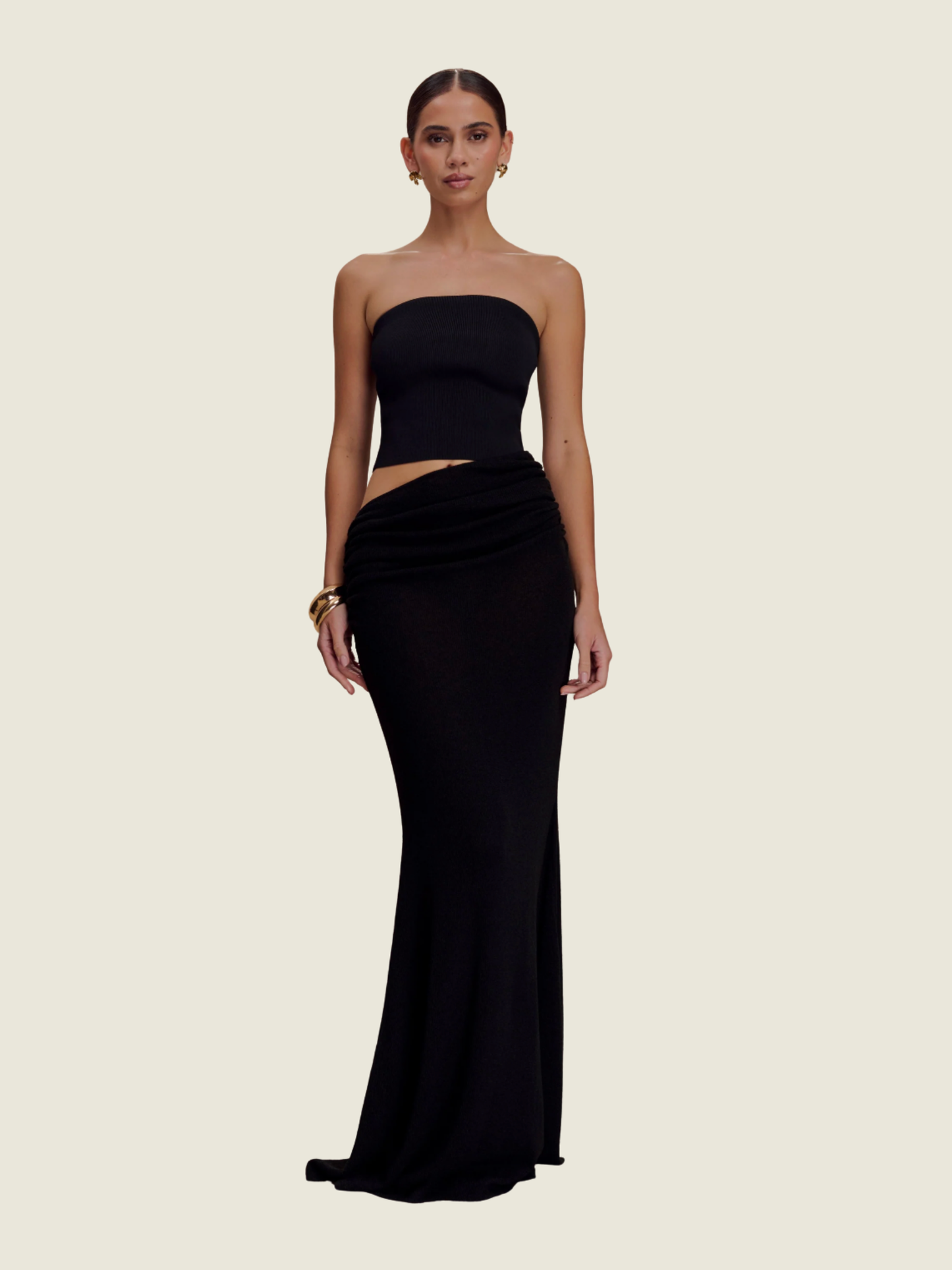 Meshki Jasiel Strapless Knit Maxi Dress
