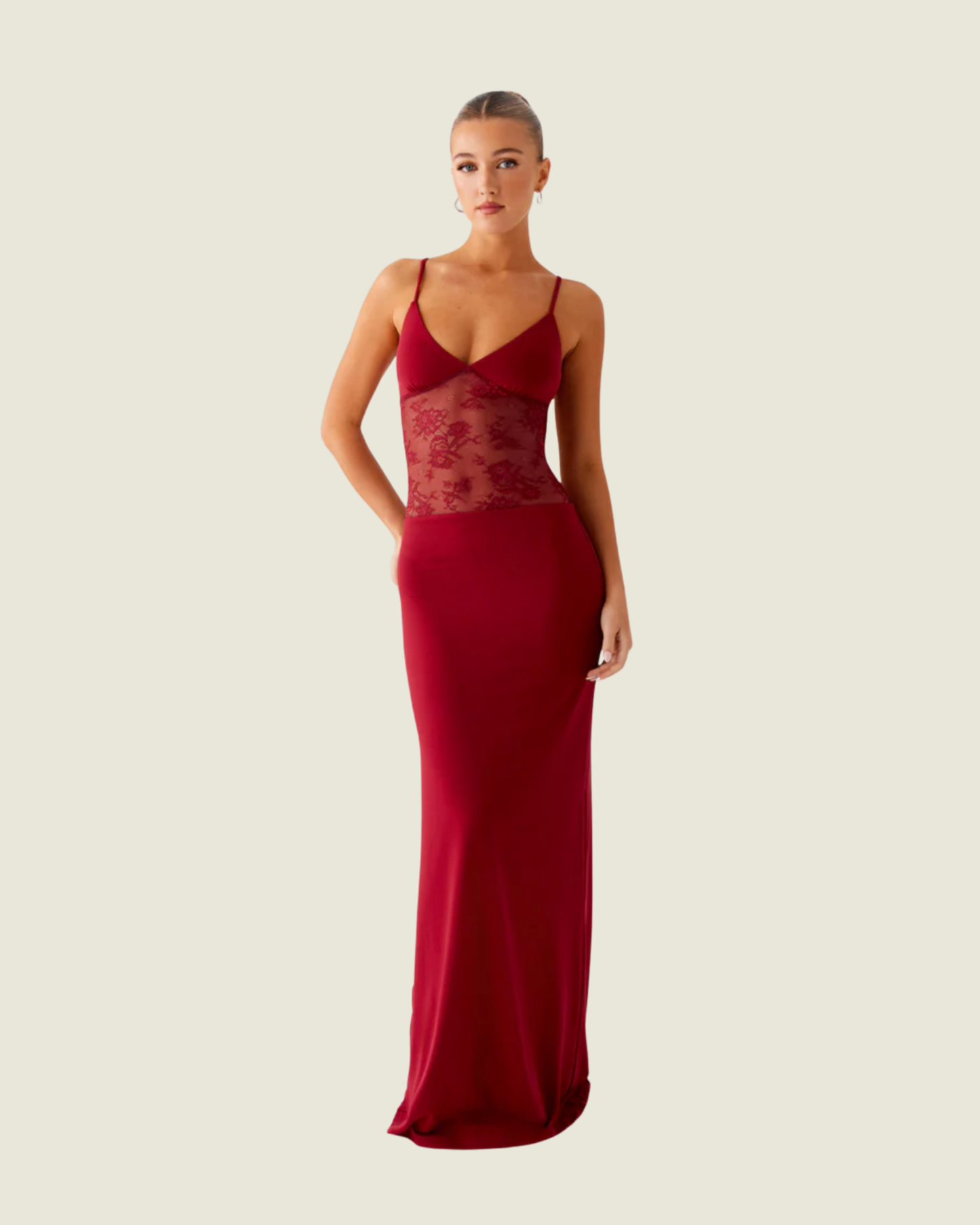 Peppermayo Exclusive Envy Maroon Maxi Dress