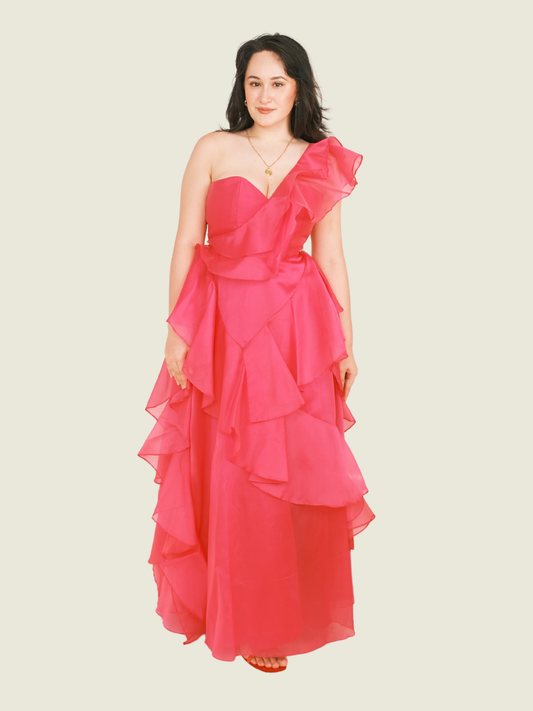 Pink Gown with Tuffle Details (M-L)