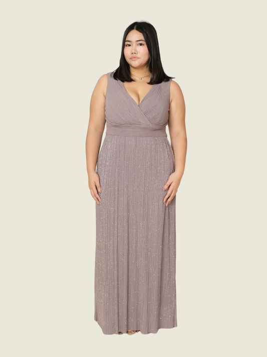 R&M Richards Mauve Gown with Poncho