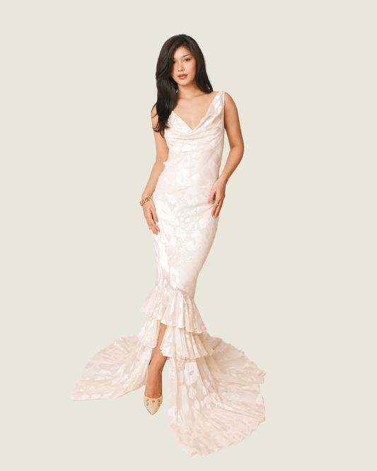 Rat & Boa Leopard-Devoré Layered-Ruffle Maxi Dress