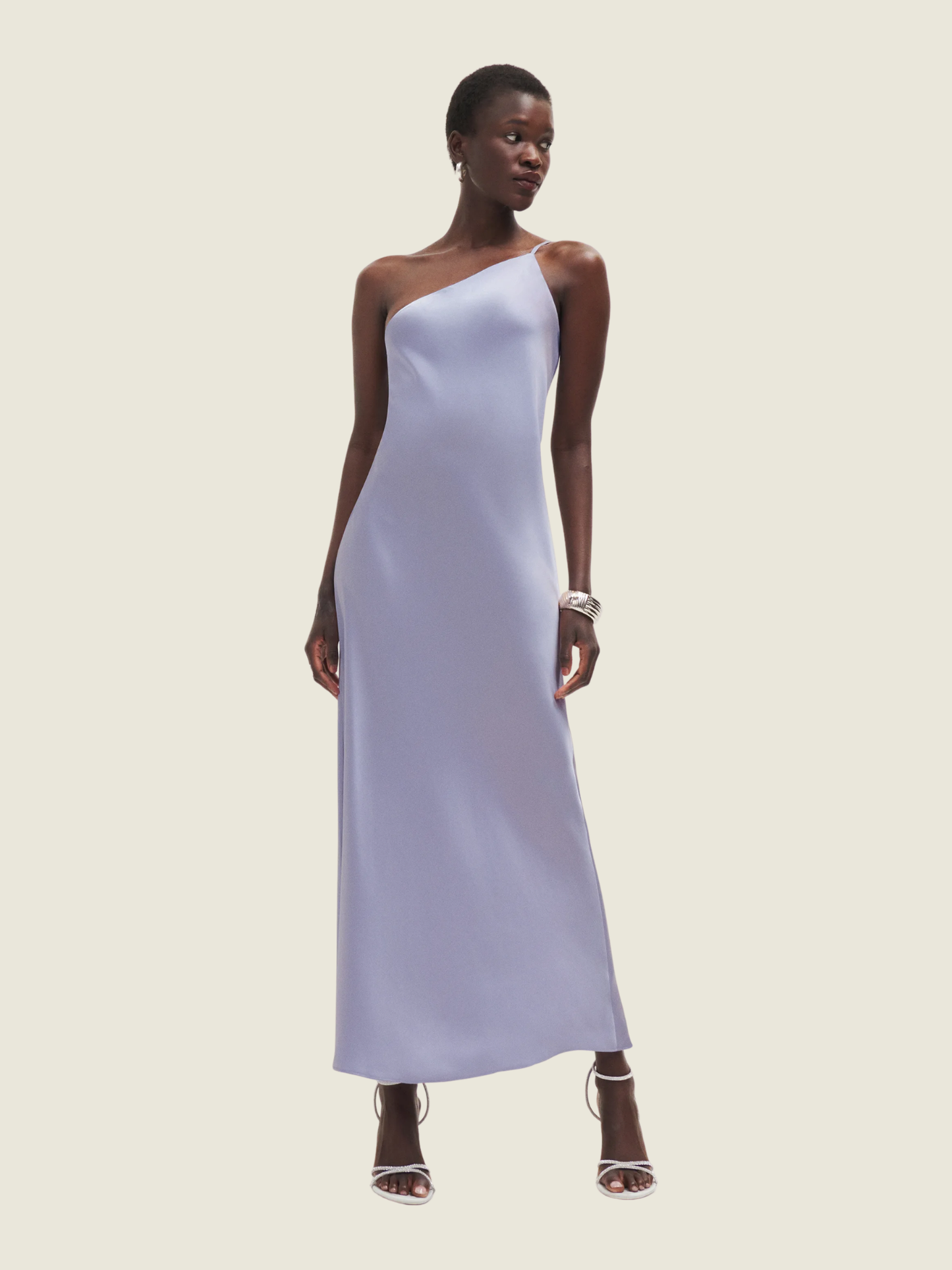 Reformation Purple Asymmetrical One-Shoulder Sheath Dress
