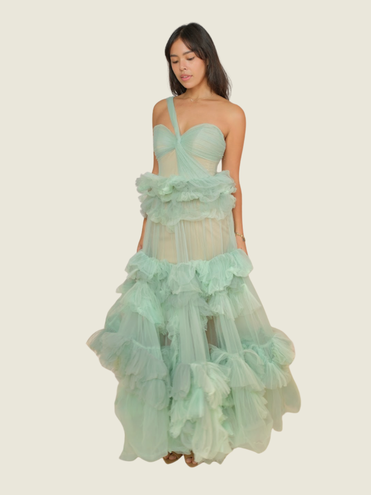 Ronald Enrico Teal Gown