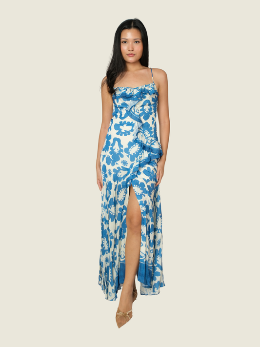Sandro Linen-Blend Maxi Dress