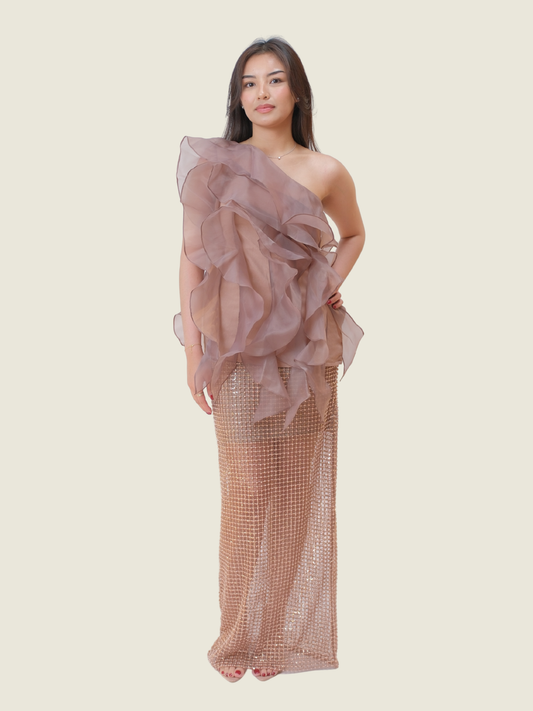 Serene Top and Paley Skirt in Dusty Mauve