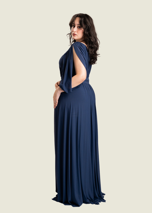 Tantease Blue Long Sleeve Maxi Dress