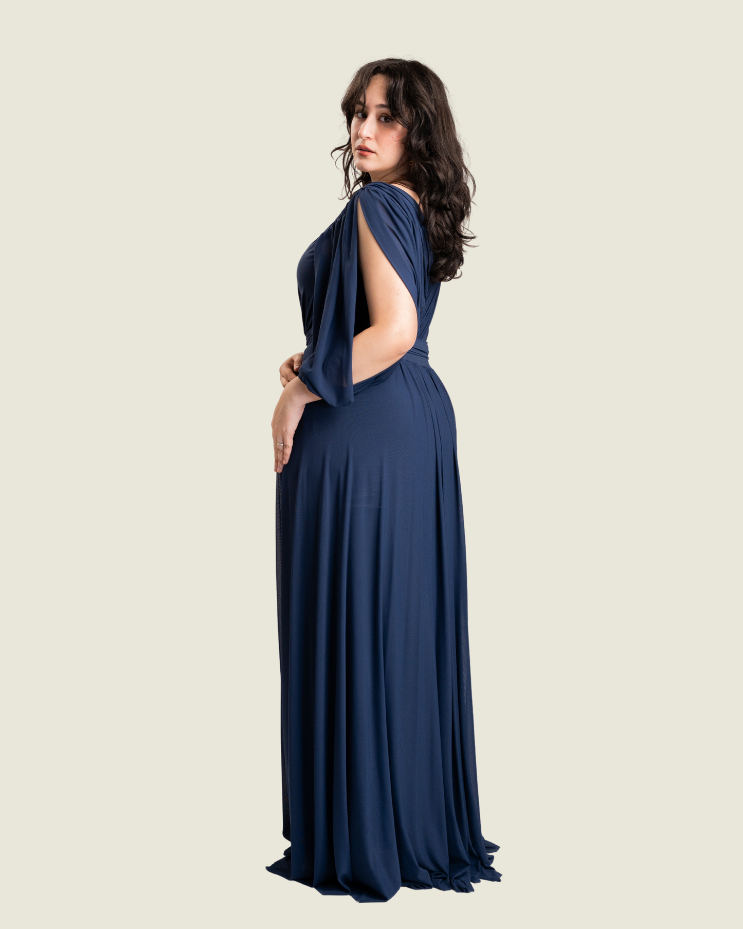 Tantease Blue Long Sleeve Maxi Dress