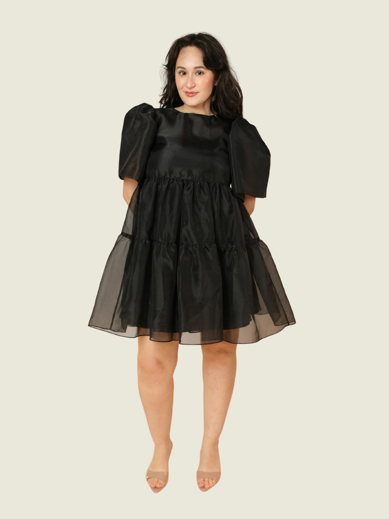 Vania Romoff Black Camisa Babydoll Dress
