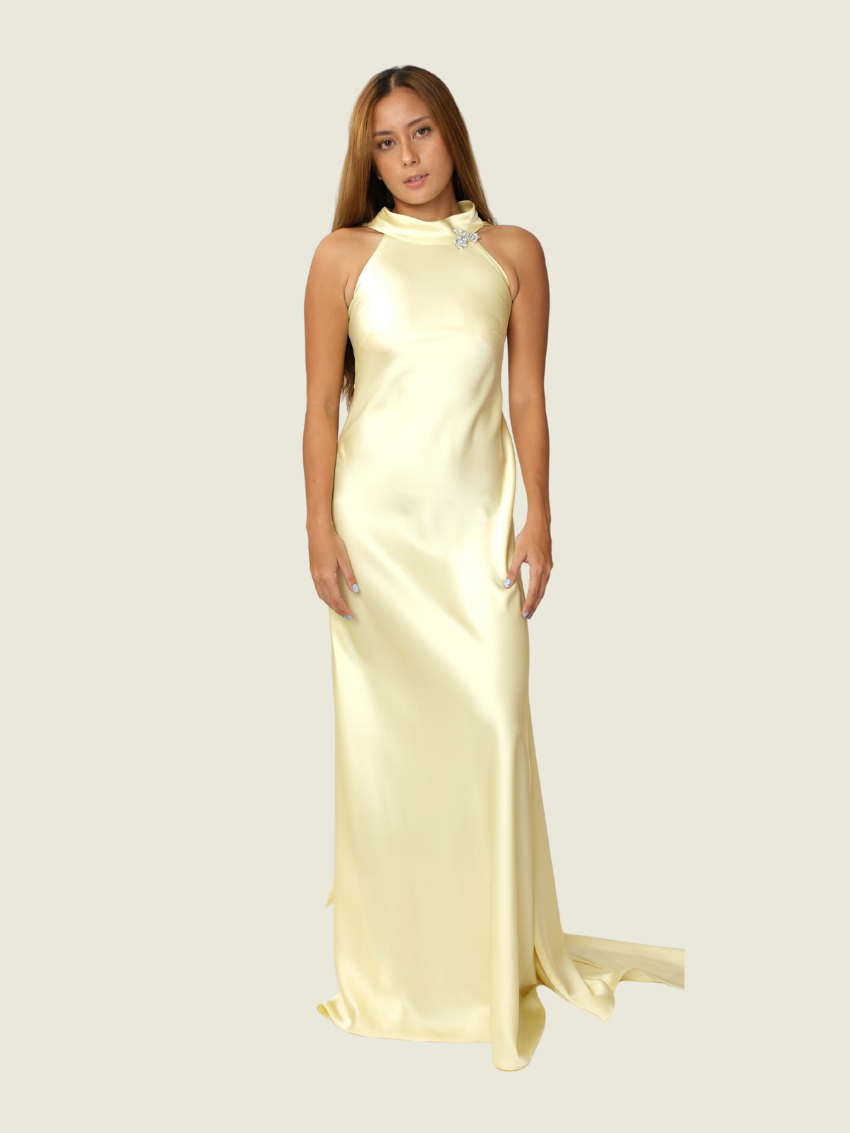 Yellow Halter Maxi Dress