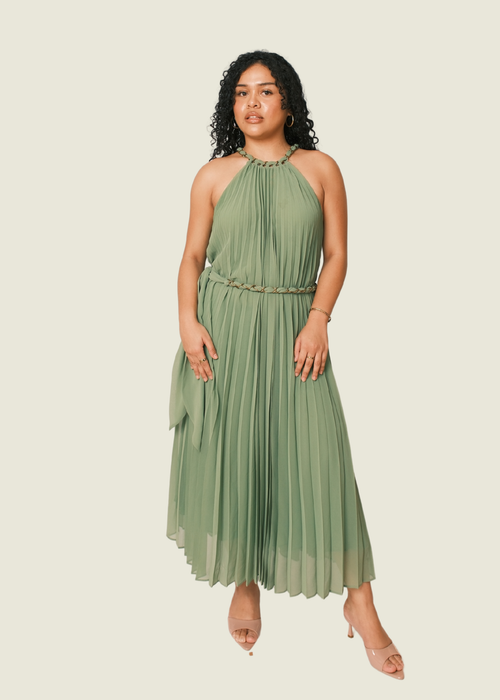 ZIMMERMAN Green Midi Dress
