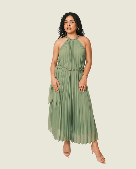 ZIMMERMAN Green Midi Dress