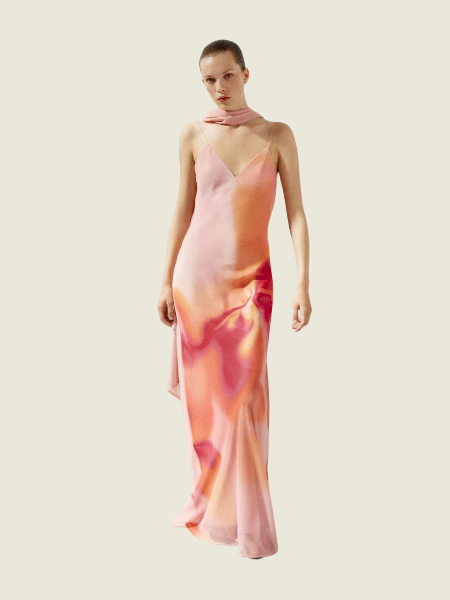 Zara Sunset Dress with Scarf